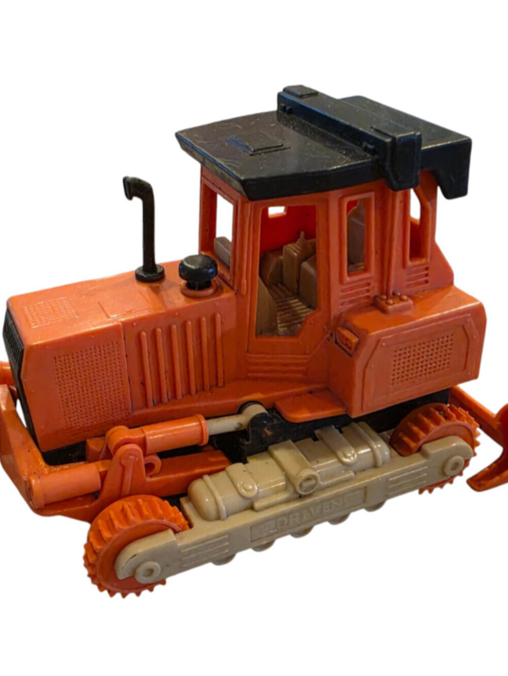 Driven by Battat Micro Series 7-Inch Orange Bulldozer Toy